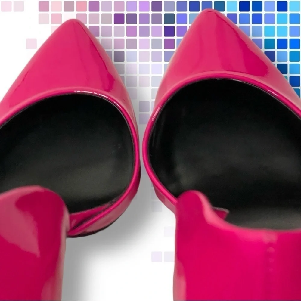 Mix No. 6 Dawnira Pump Hot Pink Patent Faux Leather Stiletto Size 10m